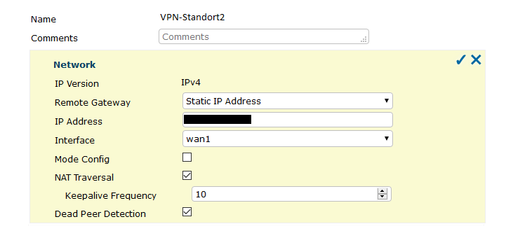 IPsec Site2Site VPN zwischen einer FortiGate und IPfire